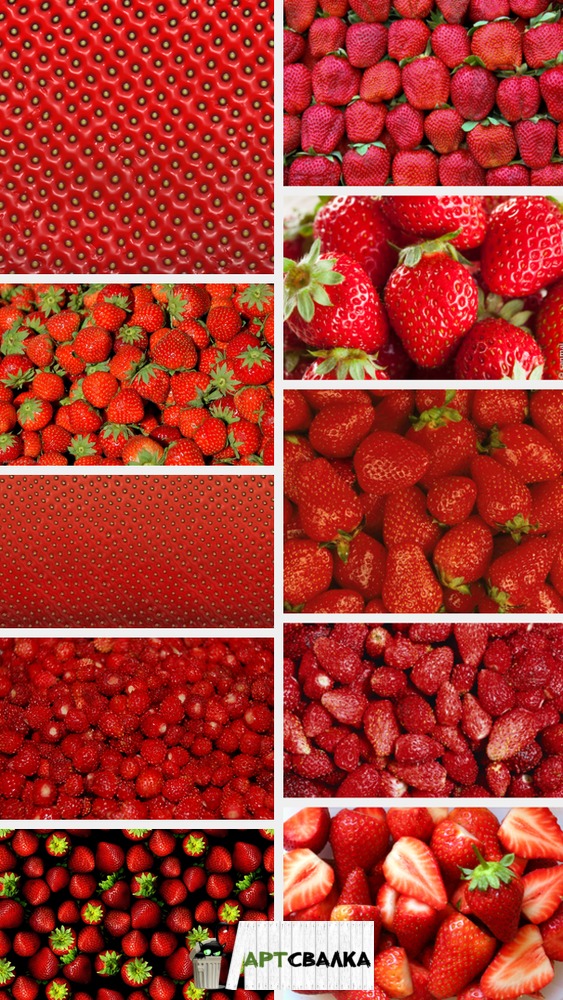 Бесшовная текстура клубники, клубничный фон | Seamless texture of strawberries, strawberry background